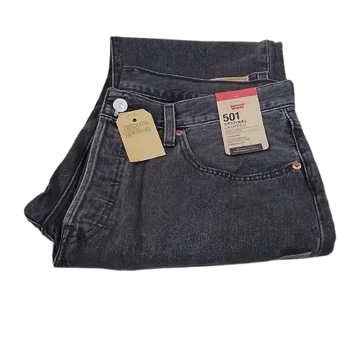 Women's Levi's 501 High Rise Raw Hem Crop Jeans - Get Off My Cloud - 32x26 - NWT