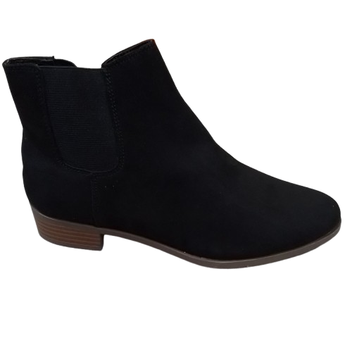 Women's St John's Bay Rue Stacked Heel Ankle Booties - Black - 8 - NIB