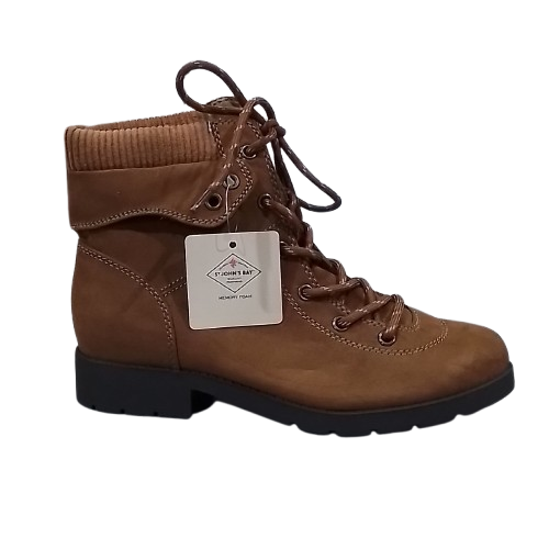 Women's St John's Bay Yosemite Stacked Heel Boots - Cognac - 6.5 - NIB
