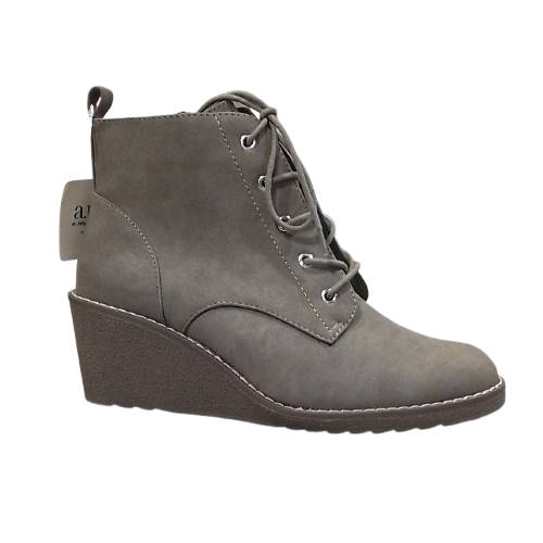 Women's a.n.a Bramber Wedge Heel Booties - Taupe - 8.5 - NIB