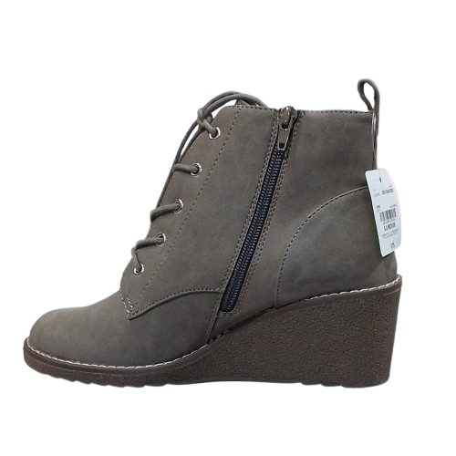 Women's a.n.a Bramber Wedge Heel Booties - Taupe - 8.5 - NIB