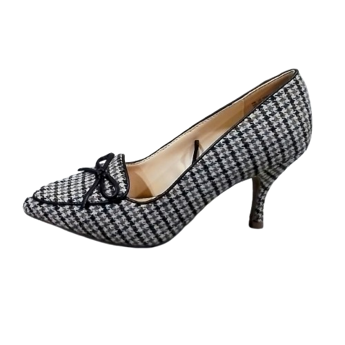 Women's Liz Claiborne Harter Pointed Toe Pumps - Brown Houndstooth - 6W