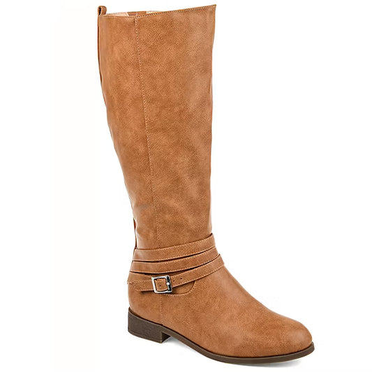 Women's Journee Collection Ivie Stacked Heel Riding Boots - Brown - 10 XWC NWOB