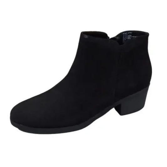 Women's St John's Bay Luetta Stacked Heel Ankle Bootie - Black - 7W - NIB
