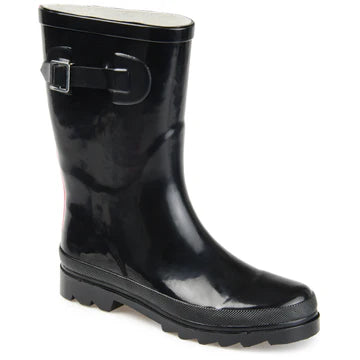 Women's Journee Collection Seattle Rain Boots  - Black - 8.5 - NWOB