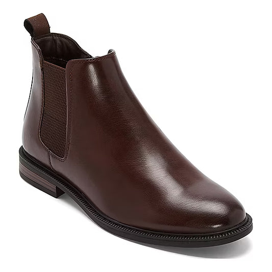Men's JF J Ferrar Blake Flat Heel Chelsea Boots - Brown - 7.5 - NIB