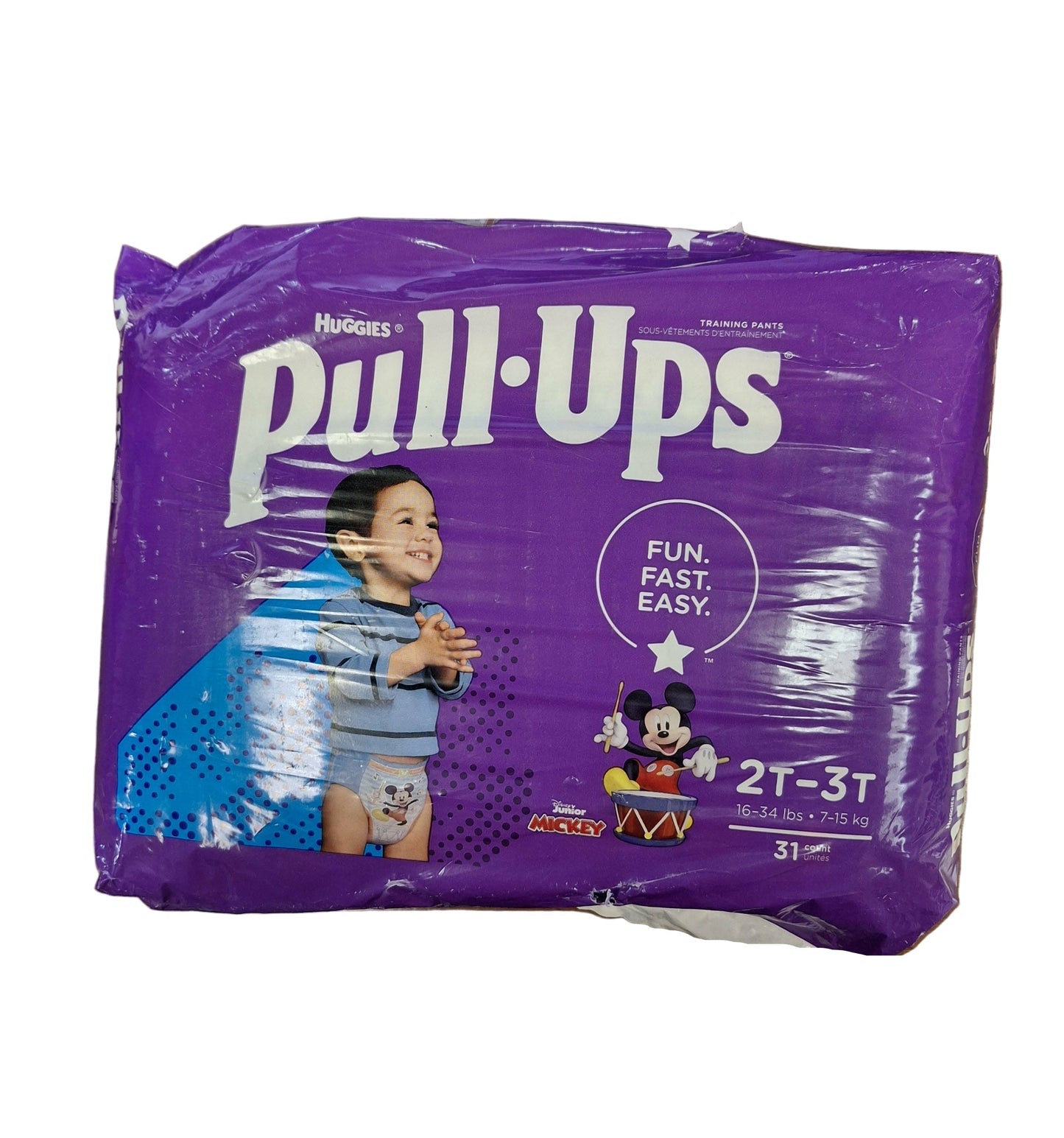 Pampers Boys' Pull Ups Training Pants 2T-3T Mickey Mouse Print New