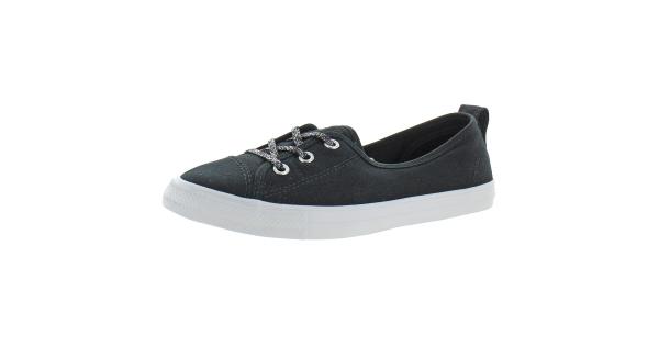 Women's Converse CTAS Ballet Lace Slip On Sneakers - Black/Silver/White - 7 NIB