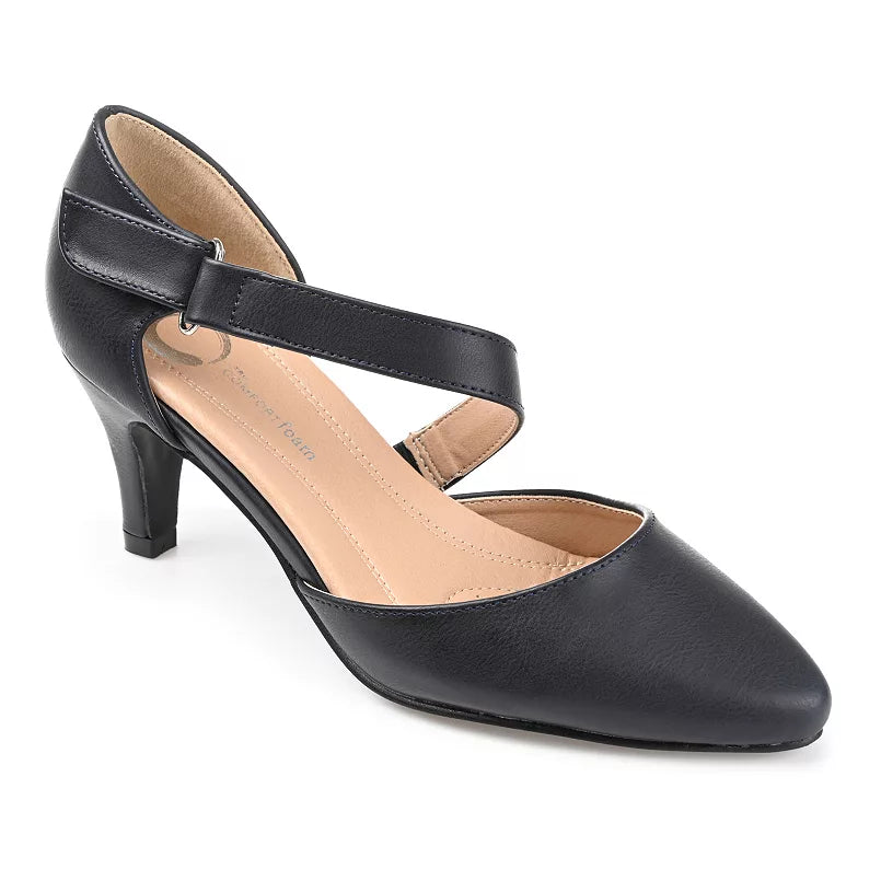 Women's Journee Collection Tillis D'Orsay Pumps - Dark Navy - 7.5 - NIB