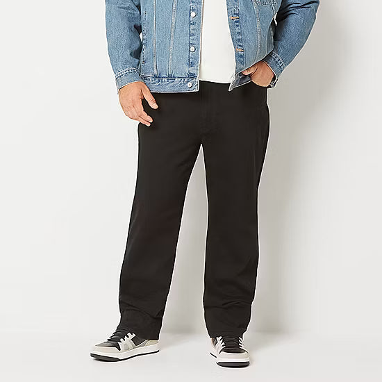 Men's Arizona Big & Tall 360 Flex Relaxed Fit Straight Leg Jeans - Black - 58x32 - NWT