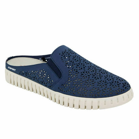 Women's JSport Floral Mule Casual Shoes - Navy - 7 - NIB