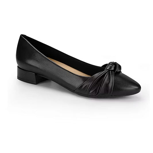 Women's Easy Spirit Caster Leather Block Heel Pumps - Black - 8.5W - NIB