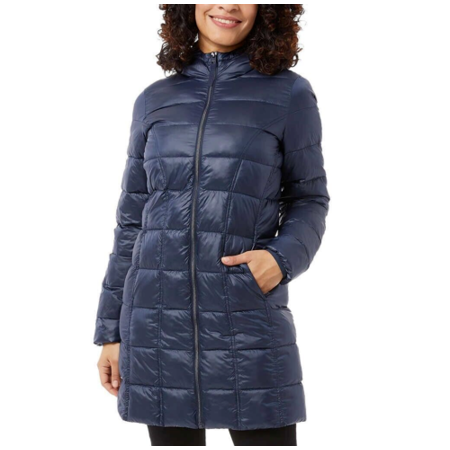 Women's Aventure  3/4 Length Puffer Jacket with Hood - Navy Night - XL - NWT