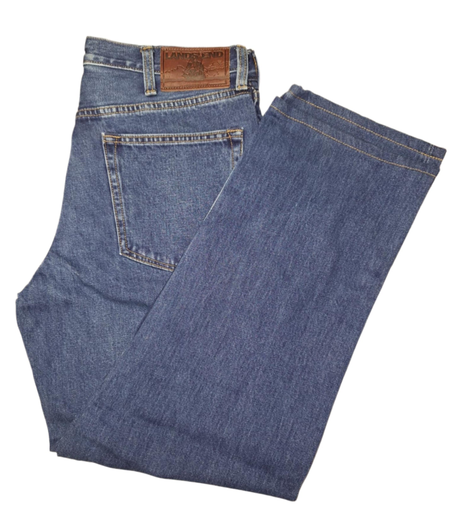 Lands' End Men's Relaxed Fit Jean Medium Wash 29" Inseam NWOT
