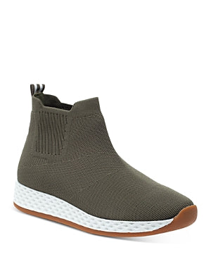 Women's Urban Sport Teddy Slip On Lifestyle Knit Running Shoes - Khaki Green - 8