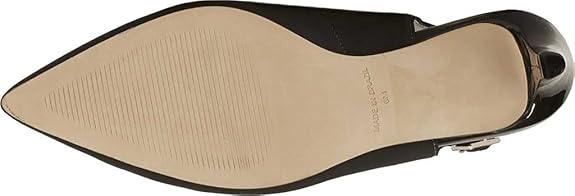 Women's Walking Cradles Sidney Leather Slingback Heels Black Cashmere 8.5 NIB