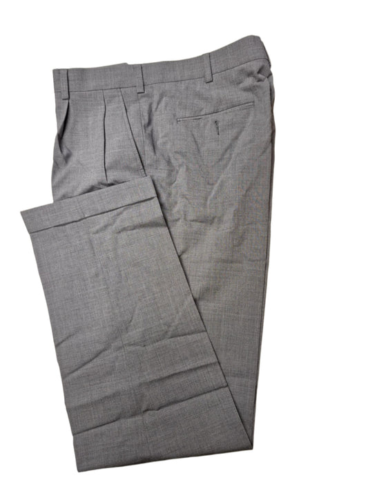 Lands' End Men's Comfort Stretch Pleated Wool Suit Trousers 38x27 NWOT