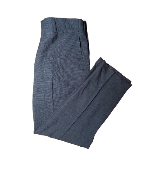 Lands' End Men's Tailored Fit Flat Front Patterned Wool Pants 38x31 NWOT