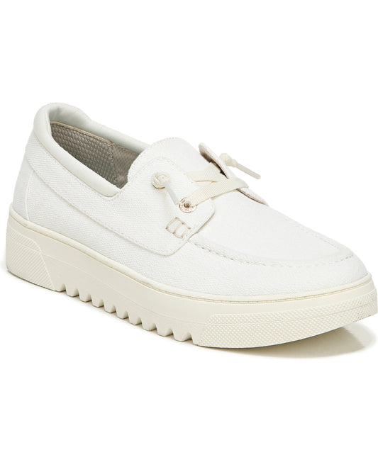 Women's Dr. Scholls Get Onboard Oxford Boat Shoes - White Canvas - 8 - NIB