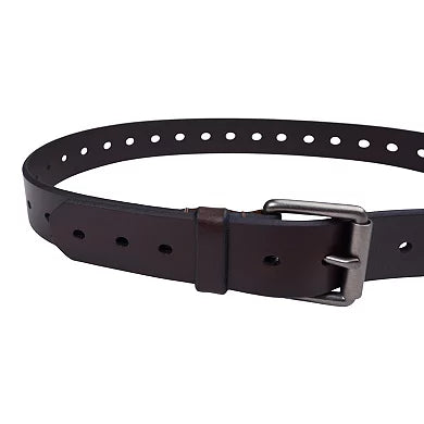 Men's Levi's Leather Perforated Roller Buckle Belt - Brown - M (34/36) - NWT