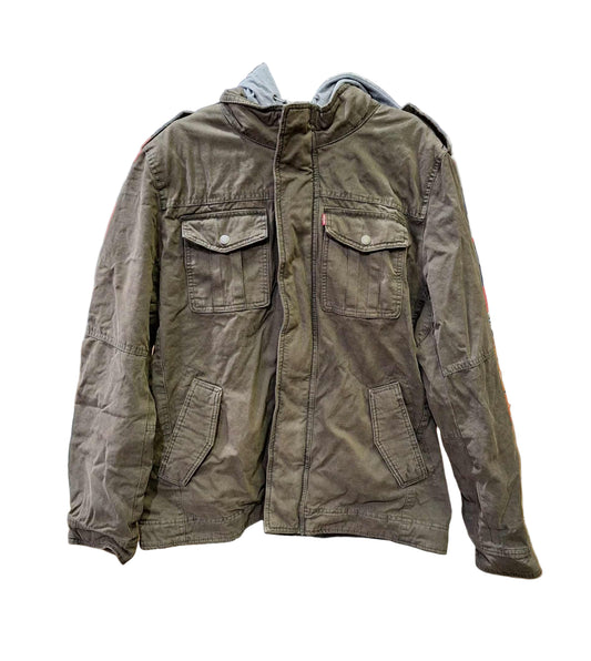 Levi's Men's Hooded Sherpa Lined Trucker Jacket L Brown NWOT