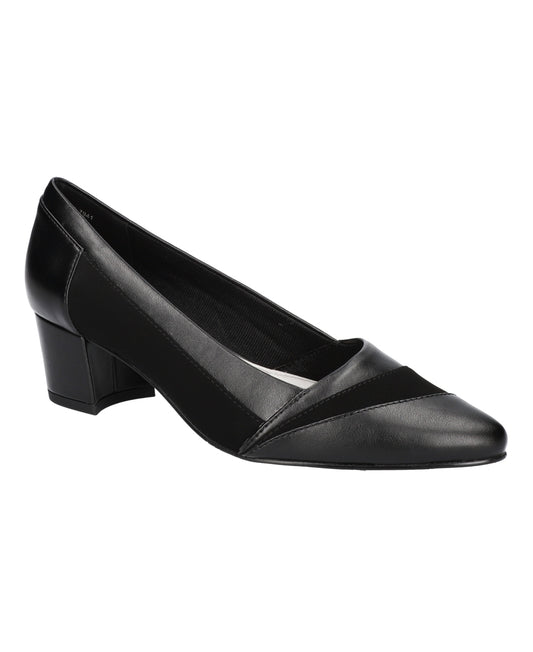 Women's Easy Street Janora Block Heel Pumps - Black - 7 - NIB