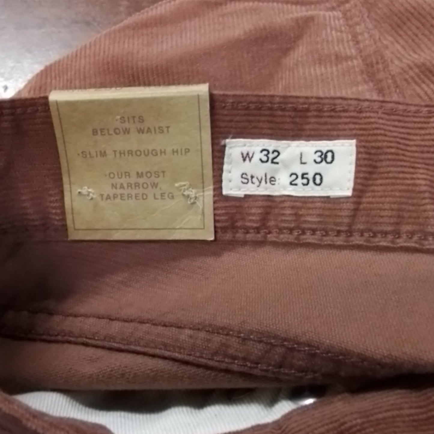 Men's J. Crew 250 Skinny Fit Stretch Corduroy Pants - Rust - 32x30 - NWT