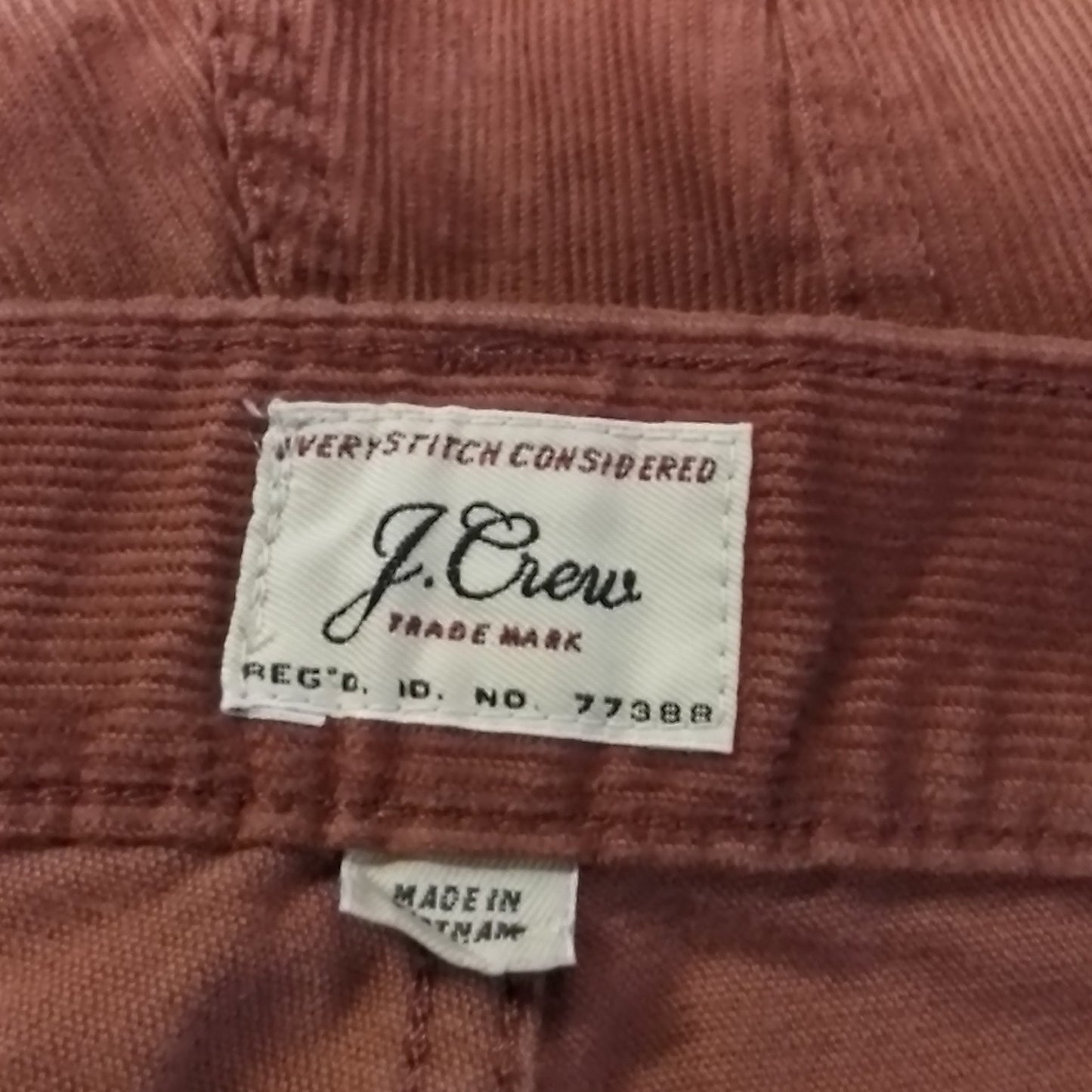 Men's J. Crew 250 Skinny Fit Stretch Corduroy Pants - Rust - 32x30 - NWT