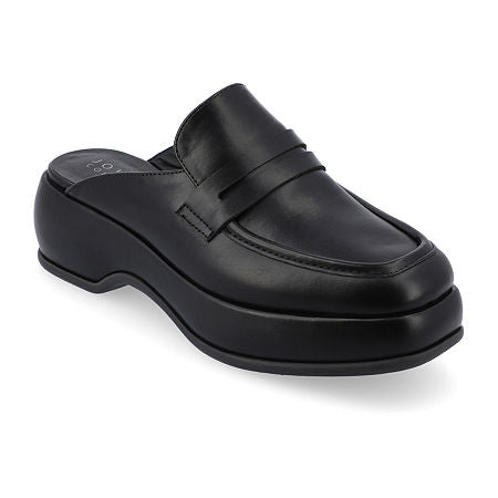 Women's Journee Collection Antonina Square Toe Mules - Black - 10 - NWOB
