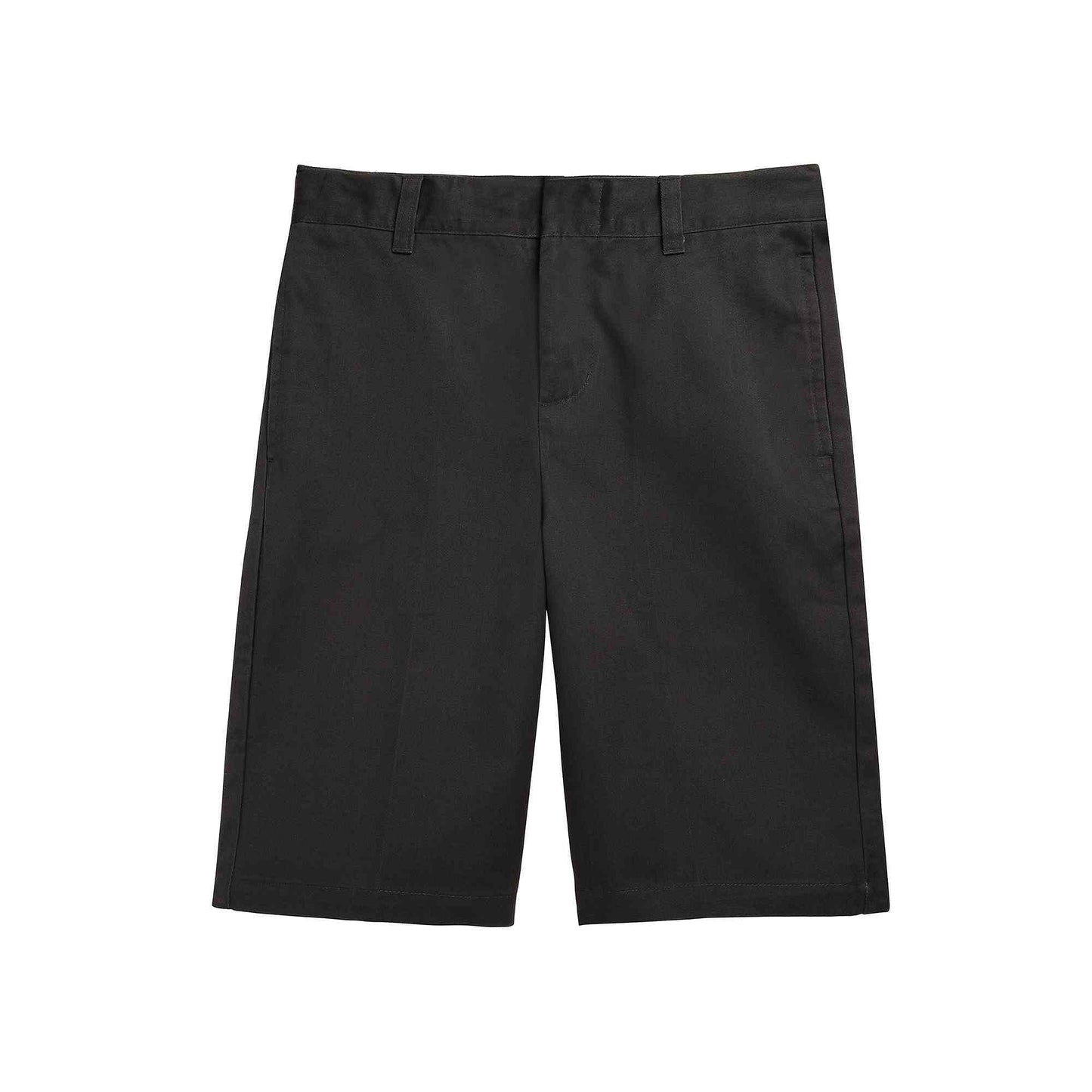 French Toast Big Boys Adjustable Waist Chino Shorts-8-Black-NWT