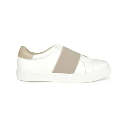 Women's Journee Collection Billie Slip On Sneakers - White & Grey - 10 - NWOB