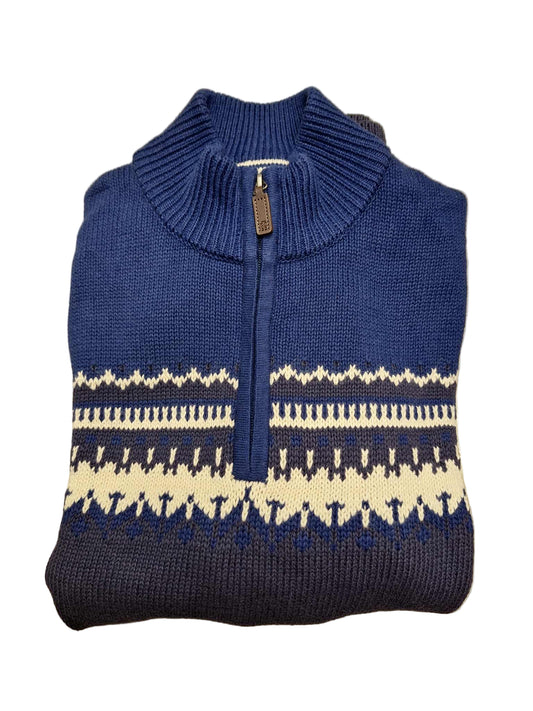Izod Men's 1/4 Zip Pullover Sweater M Blue NWOT
