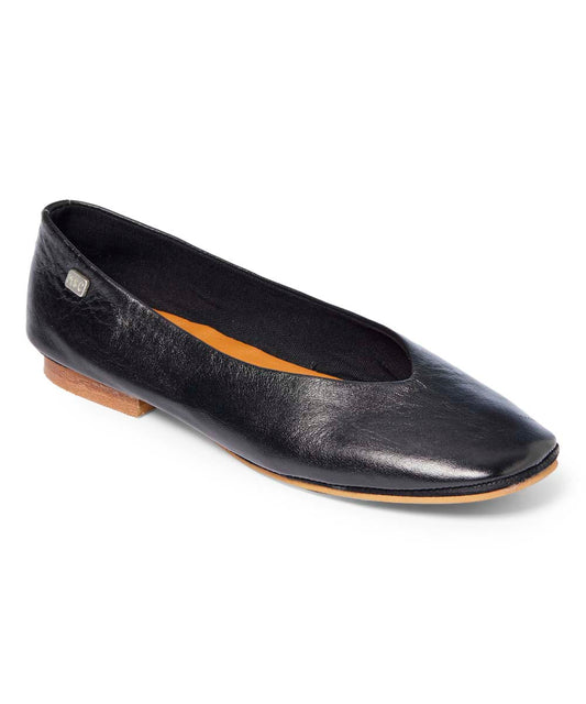 Women's Musse & Cloud Cary Leather Ballet Flats - Black - 7 - NIB