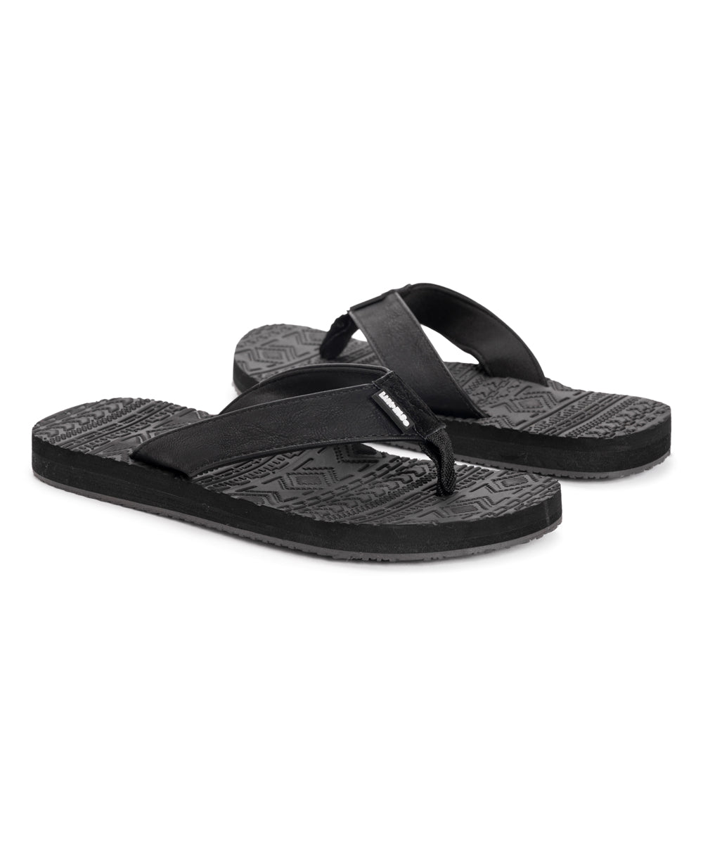 Women's Lukees by Muk Luks Emma Flip Flops - Jet Black - 9 - NIB