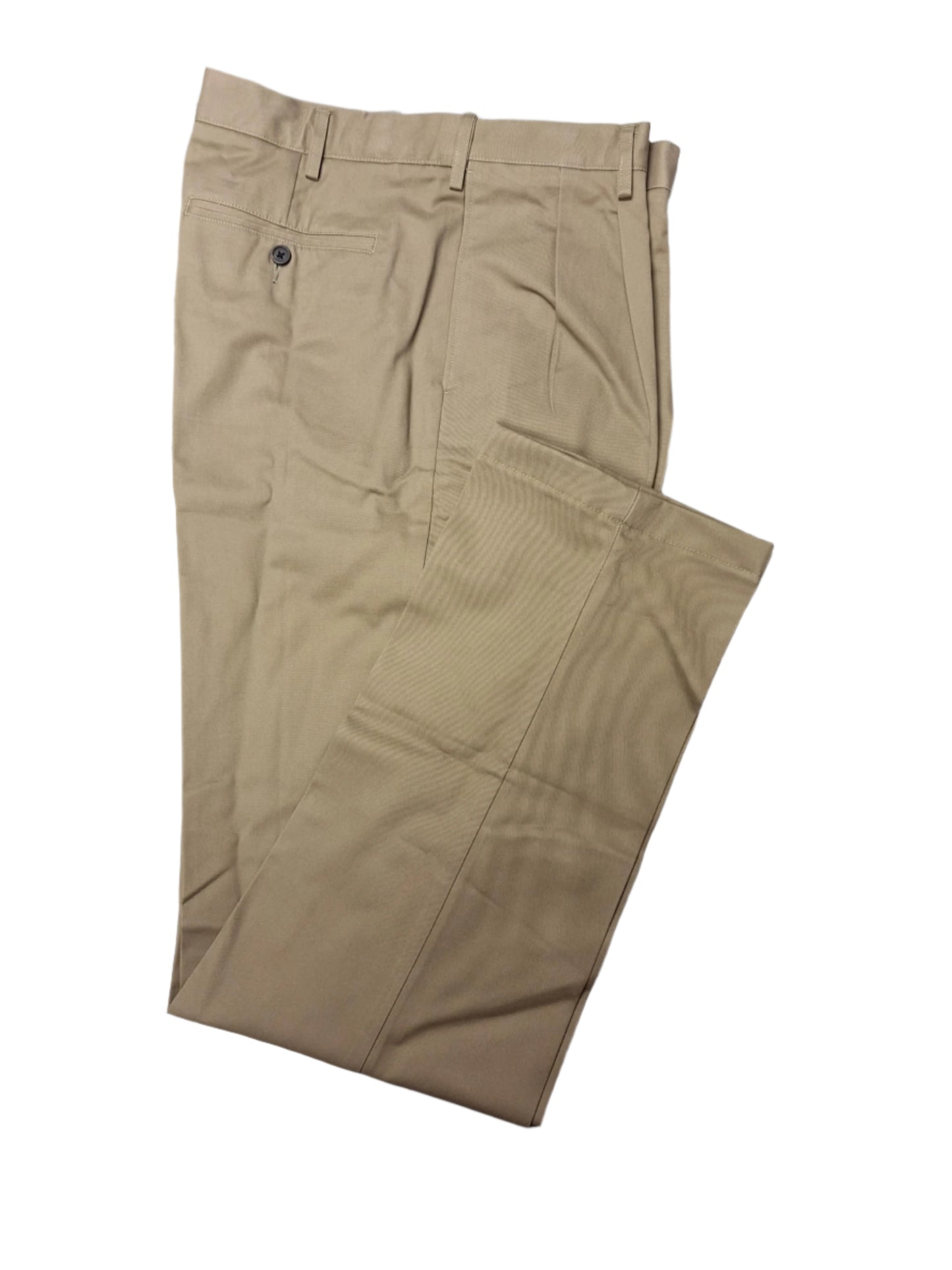 Lands' End Men's Comfort Waist No Iron Pleated Front Chino Pants 30x33 NWOT