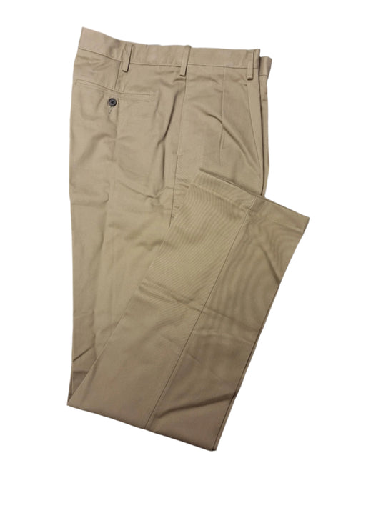 Lands' End Men's Comfort Waist No Iron Pleated Front Chino Pants 30x33 NWOT