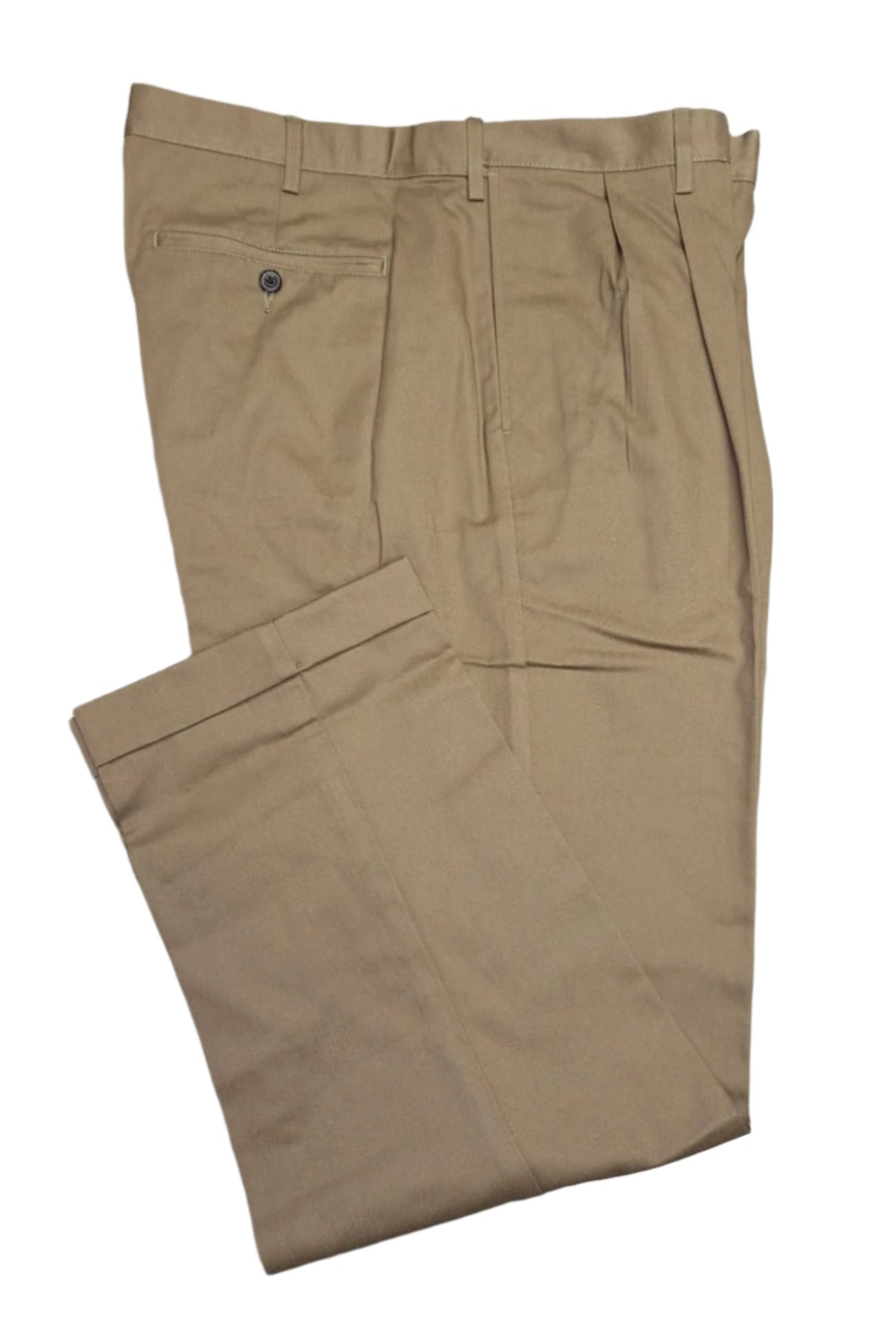 Lands' End Men's Comfort Waist No Iron Pleated Front Chino Pants 40x30 NWOT