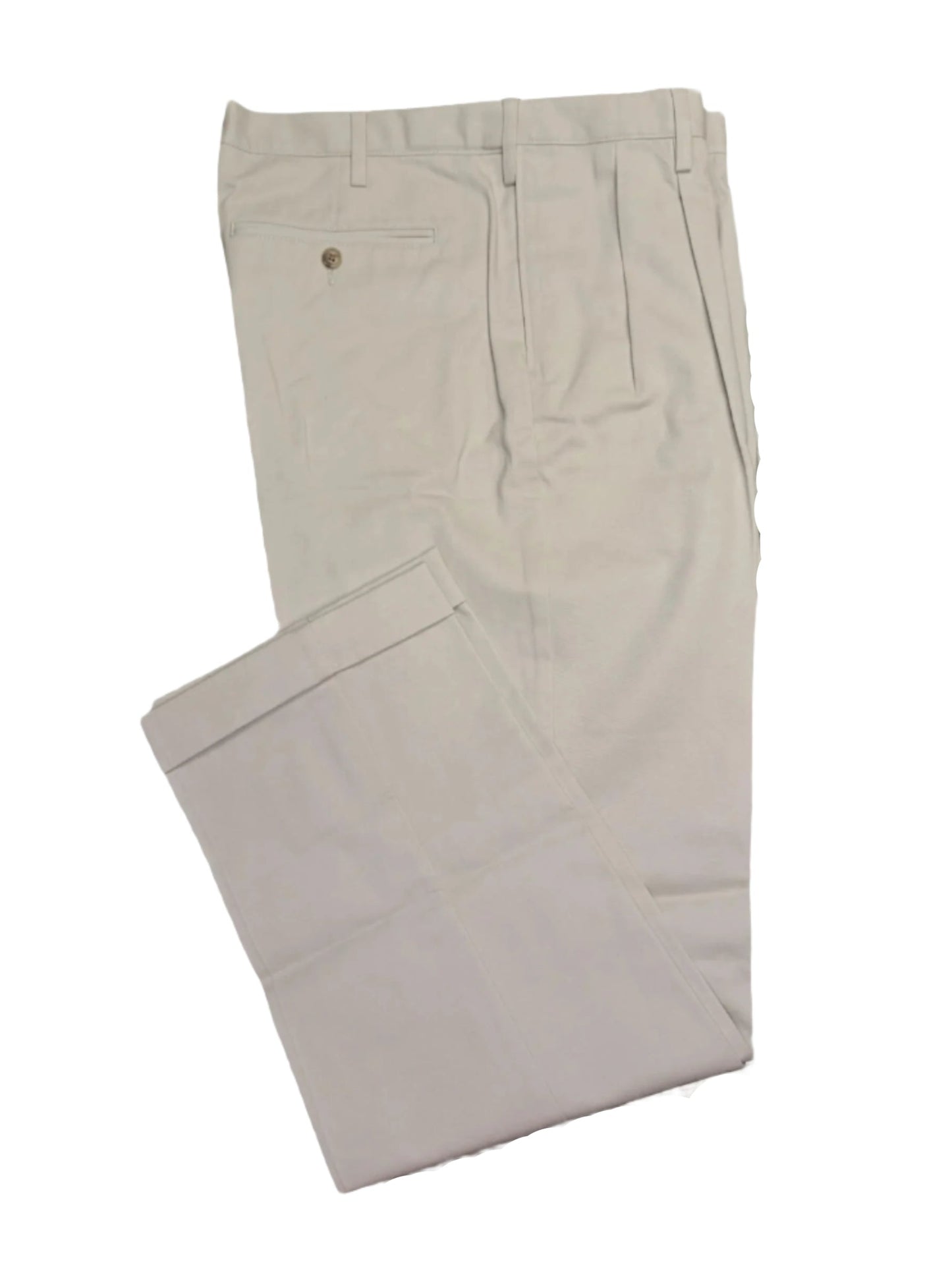 Lands' End Men's Comfort Waist Pleated Front Chino Pants 36x32 NWOT