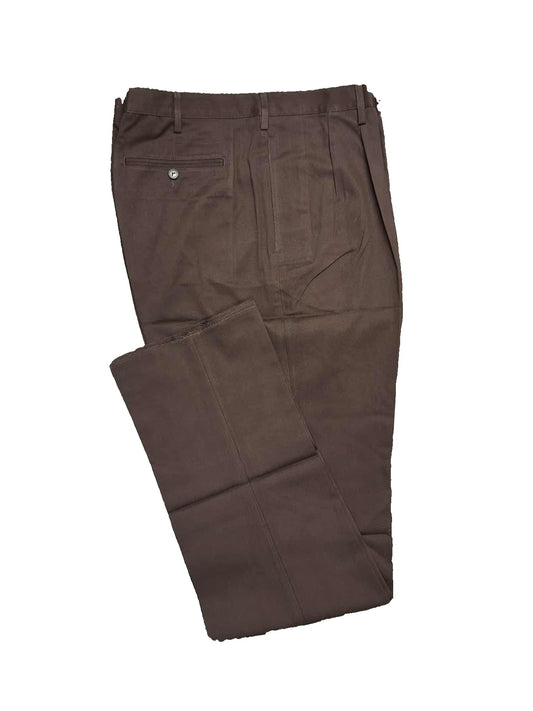 Lands' End Men's Traditional Fit Pleated Front Chino Pants 42 UNHEMMED NWOT