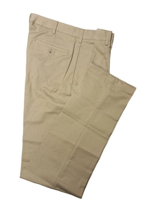Lands' End Men's Traditional Fit Pleated Front Chino Pants 32x37 NWOT