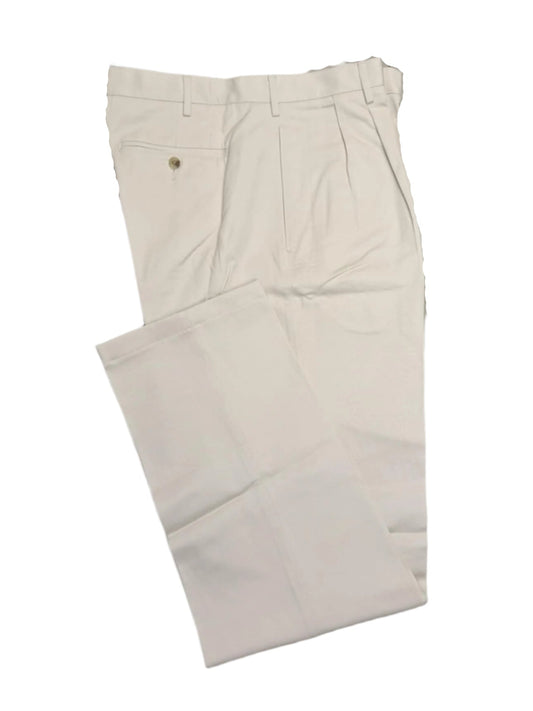 Lands' End Men's Traditional Fit Pleated Front Chino Pants 37x35 NWOT