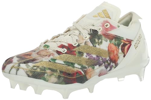 Men's Adidas Adizero Electric Football Cleat - Off White/Gold/Floral - 16 - NWT