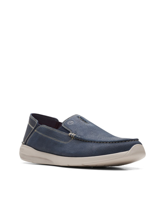 Men's Clarks Gorwin Step Slip On Loafers - Navy - 10 - NIB