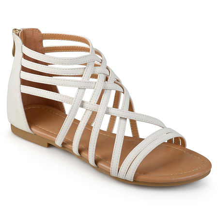 Women's Journee Collection Hanni Gladiator Sandals - White - 7W - NWOB