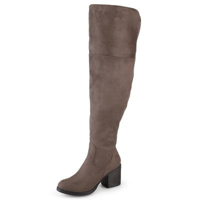 Women's Journee Collection Sana Over the Knee Wide Calf Boot - Taupe - 11 - NIB
