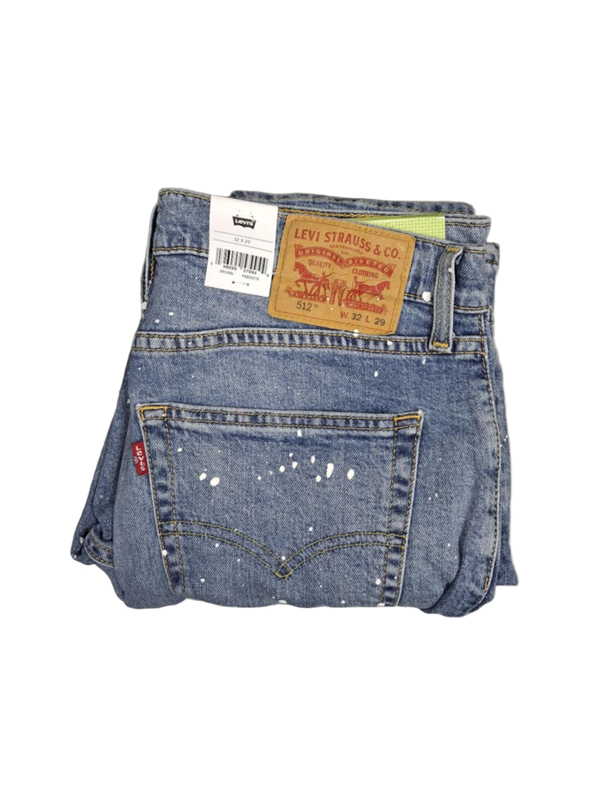 Men's Levi's 512 Slim Taper Fit Jeans - Paint Splatter - 32x29 - NWT