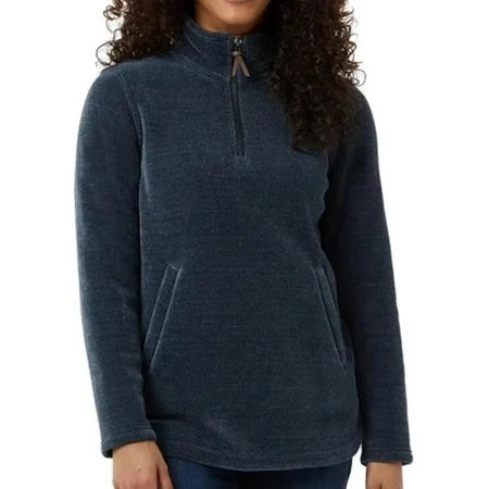 Women's 32 Degrees Heat Mock Neck 1/4 Zip Fleece Sweater - Teal - M - NWT