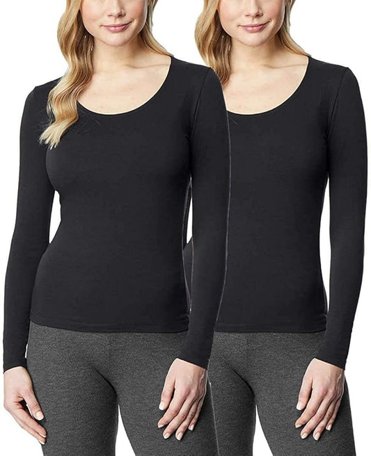32 Degrees Women's 2 Pack Long sleeve Crew Neck Base Layer Top S NWT