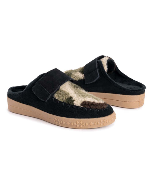 Women's Muk Luks Brooklyn Street Mules - Black & Camo - 8.5 - NIB