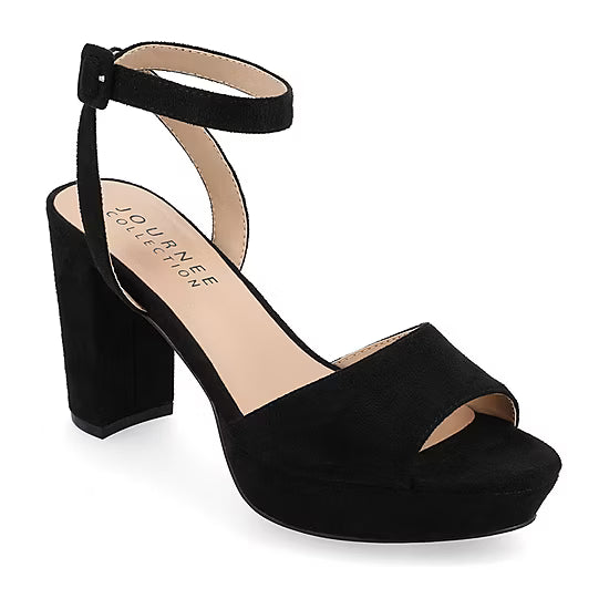 Women's Journee Collection Nairri Block Heel Pumps - Black - 8W - NIB
